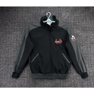 St Louis Cardinals Bomber Jacket Mens XL Black Gray Soft Shell MLB Insiders Club